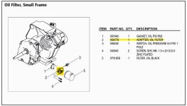 0D8778 Adapter for Generac Oil Filter fits 190/220 GN&GH engines