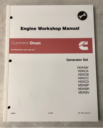 981-0551, Engine Service Manual Onan