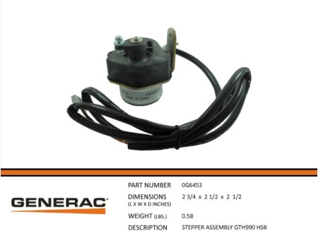 Generac 0G6453 STEPPER ASSEMBLY GTH990 HSB