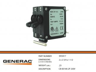 0H3417, CB, 14A 2-POLE