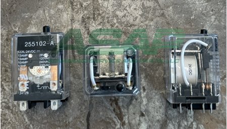 Relay, 24VDC DPDT 11 blade for ASCO 300, etc.