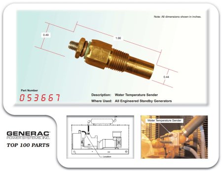 053667, \"Sending Unit, Coolant Guage\"