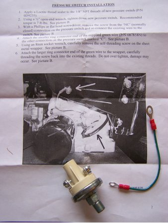 Generac 0D9235BSRV Oil Switch replaces 0D9235A