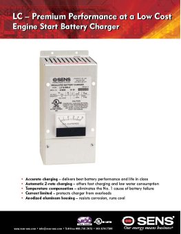 SENS LC12-500-2 Battery Charger, 12V, 3A