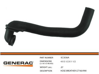 0C3036A, HOSE BREATHER GT760/990
