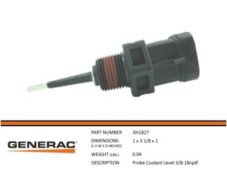 Generac 0H1827 PROBE COOLANT LEVEL 3/8-18NPTF