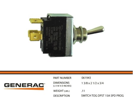 Generac G061943 (061943) Start/Run/Off Switch