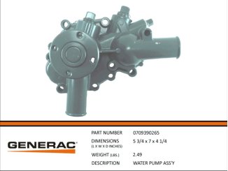 0709390265 Water Pump for Diesel, Generac/Quicksilver