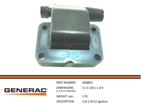 Generac 0G8853, COIL 2.4L G2 IGNITION