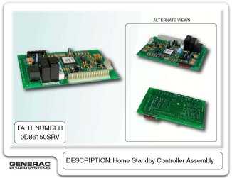Generac 0D86150SRV Control Board replaces C6211, 0D8615