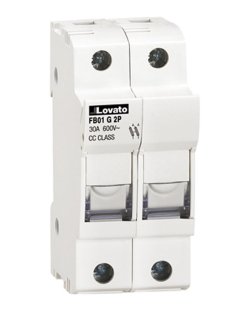 Fuse Holder, 2 Pole, 30 Amp, 600V DIN Mount
