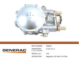 0D8631, \"Gas Regulator Assy, Generac\"
