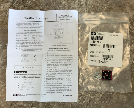 ASCO 411785 - Rectifier Kit