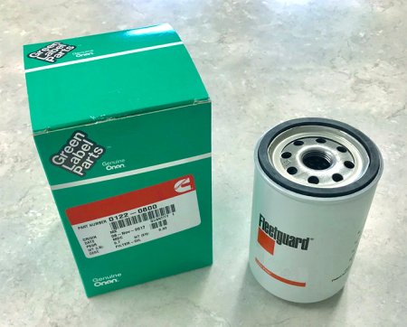 122-0800 Oil Filter, Cummins Onan Genuine