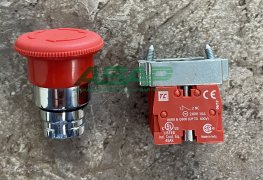 ACC75105-2NC, Red Mushroom E-stop, w/ 2NC contacts