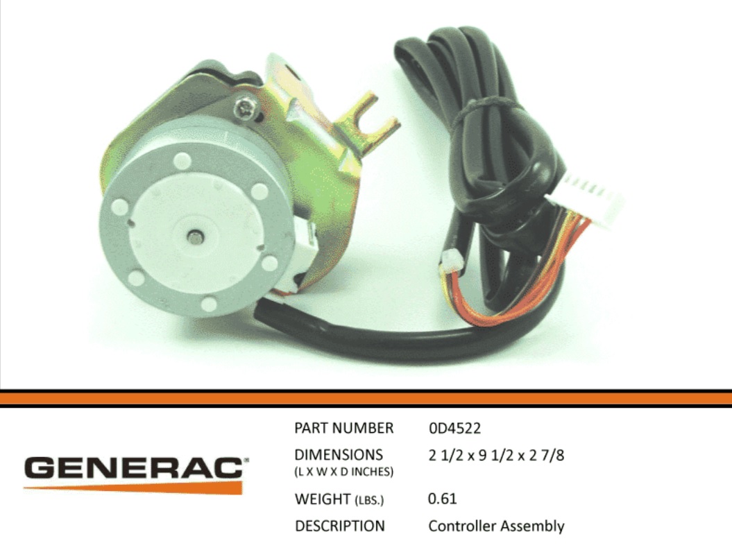 Generac / Guardian 0D4522 Stepper motor assy. [0D4522]
