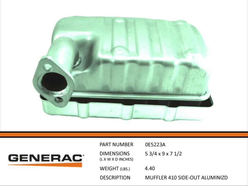 0E5223A Muffler for GN410, Side-out [0E5223A]