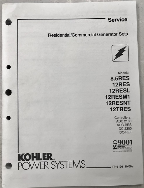 TP-6196, Kohler Service Manual [TP-6196]